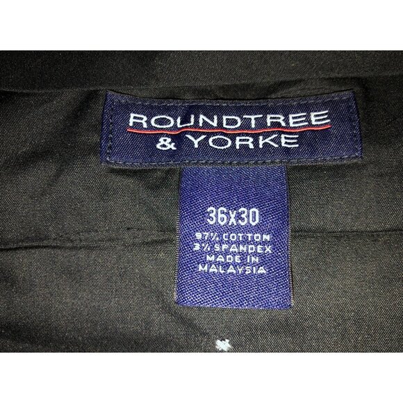 ROUNDTREE & YORKE -MEN'S CLASSIC FIT  97% COTTON BLACK DRESSPANTS SIZE 36X30 - Picture 8 of 8